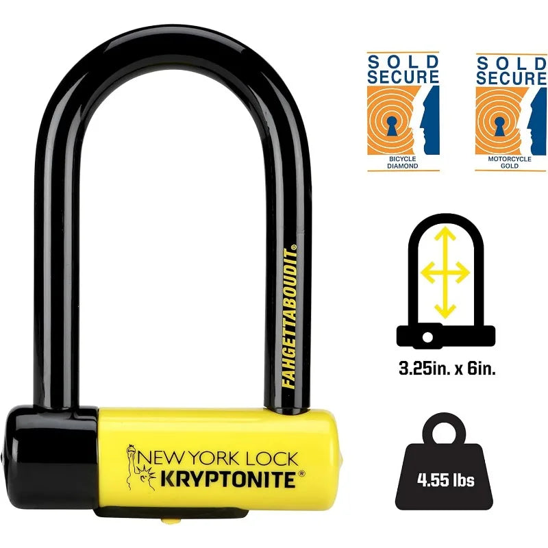 Kryptonite Fahgettaboutit Mini U Lock For Security Bikes