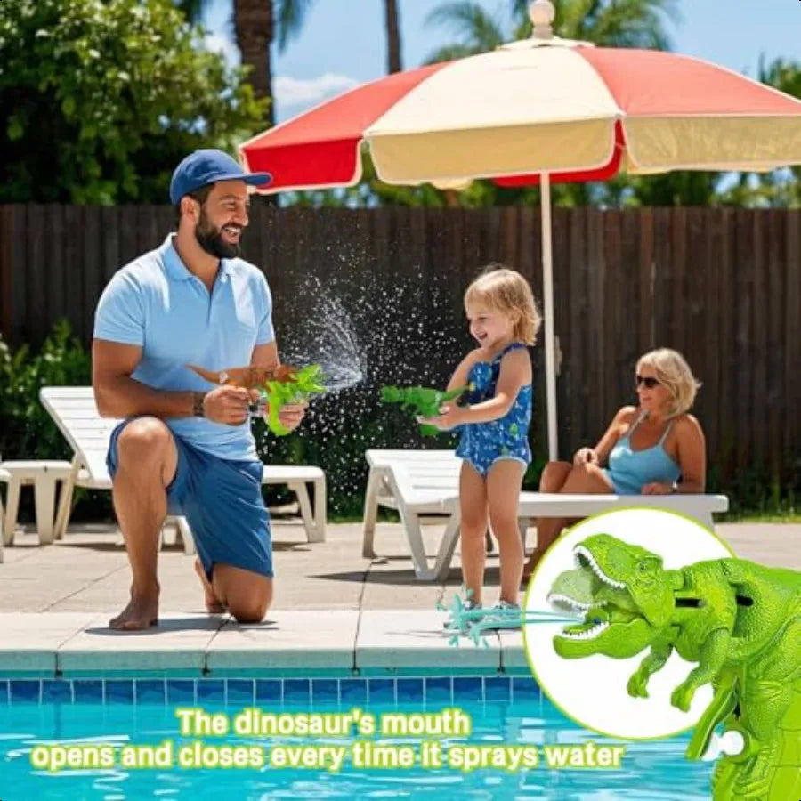 3 Pack Dinosaur Water Guns for Kids Ages 4 and Up