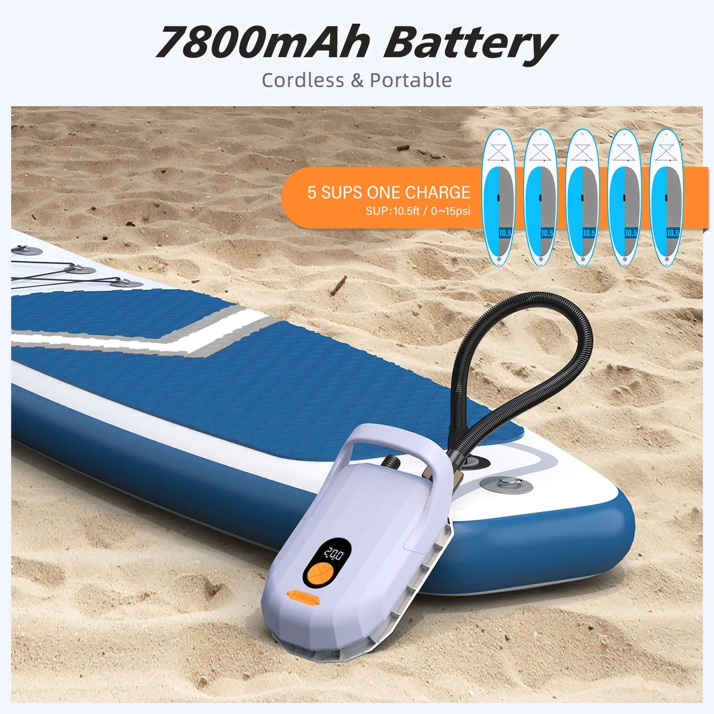 Electric Air Pump with Battery for Fast Inflation