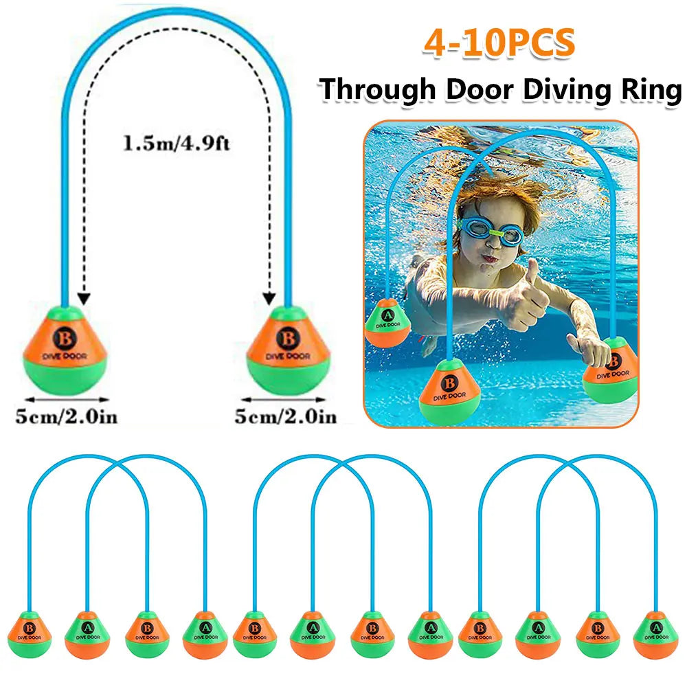 Through Door Diving Rings Set for Fun Pool Games