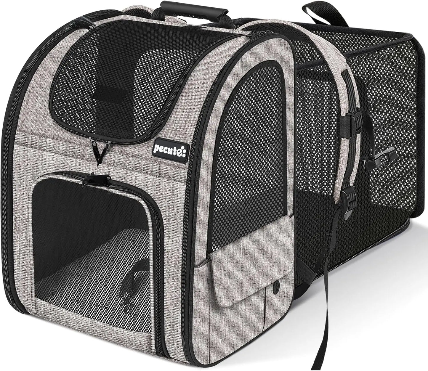 Expandable Pet Carrier Backpack for Small Dogs and Cats