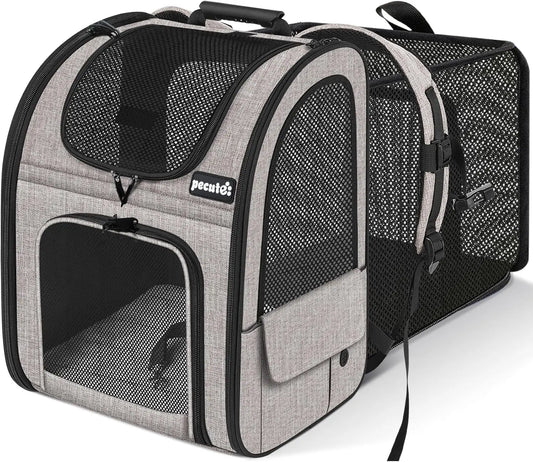 Expandable Pet Carrier Backpack for Small Dogs and Cats