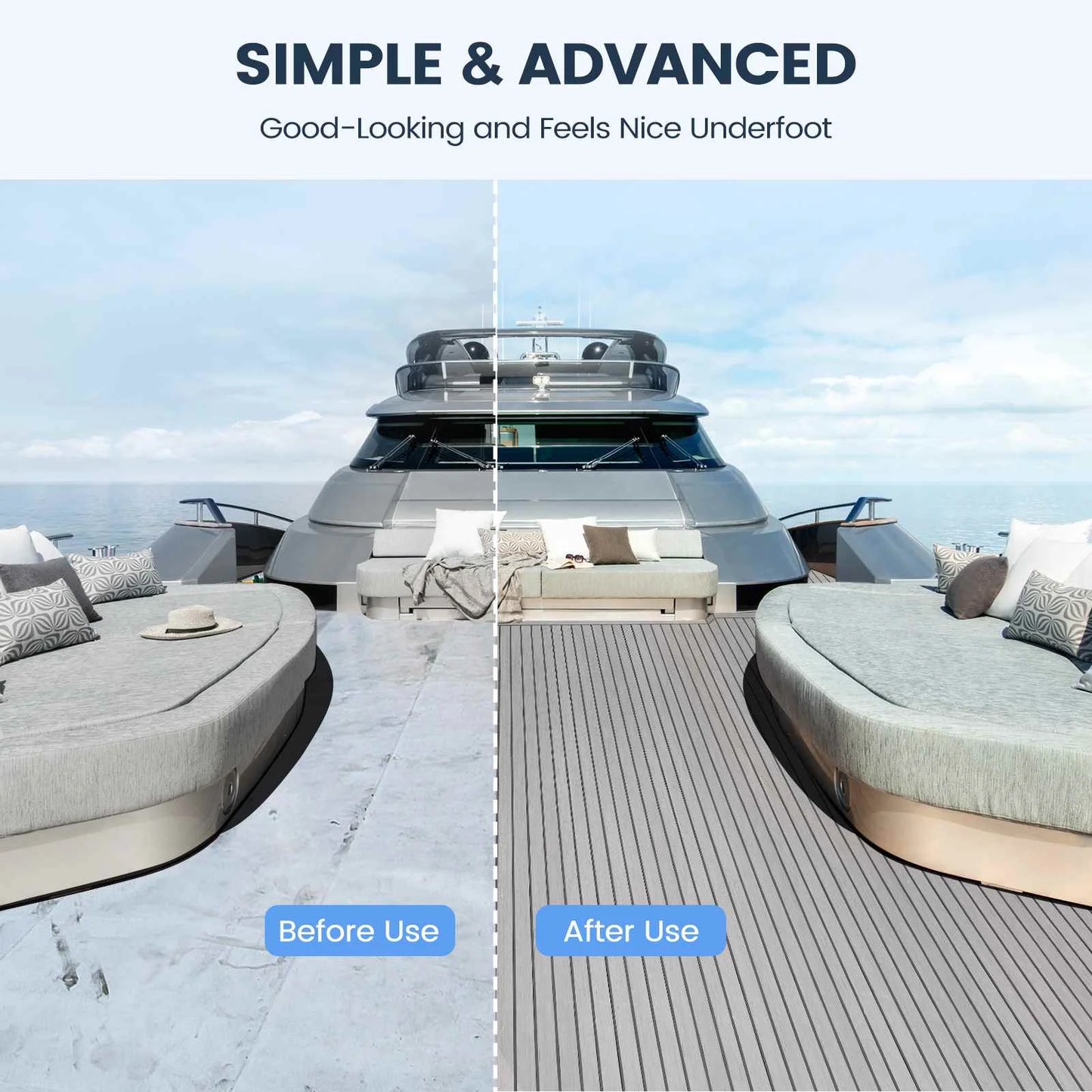 EVA Foam Faux Teak Boat Decking Mat for Non-Slip Flooring
