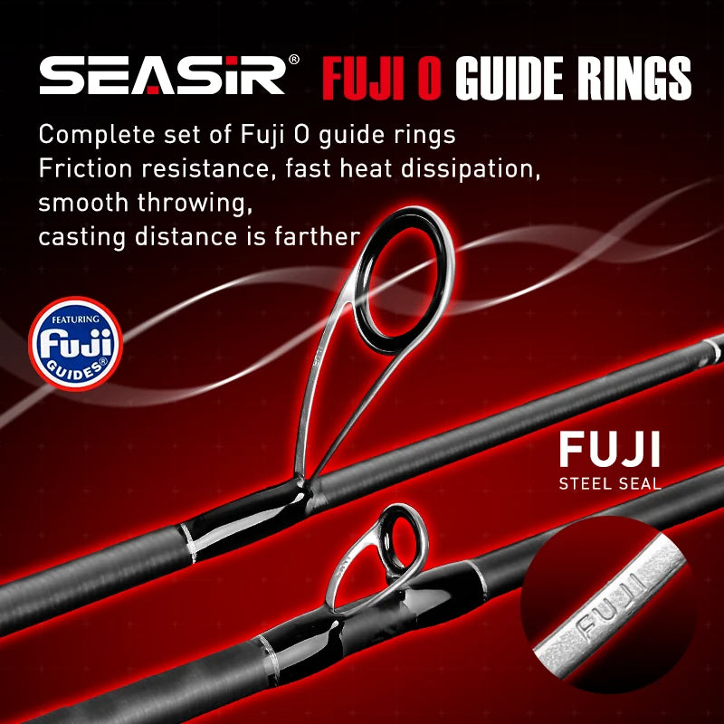 Seasir Carbon Fishing Rod with High Sensitivity and Super Drag