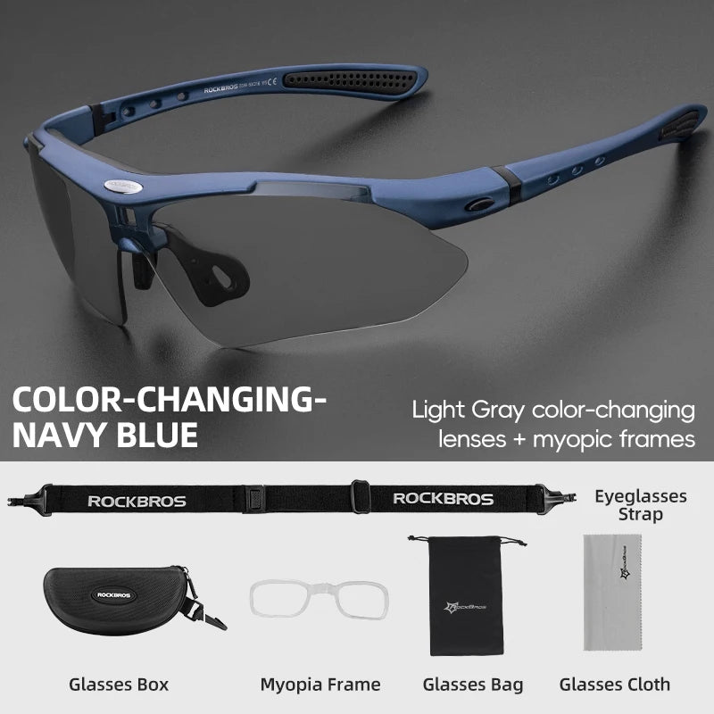 Rockbros Photochromic Cycling Glasses UV400 Protection