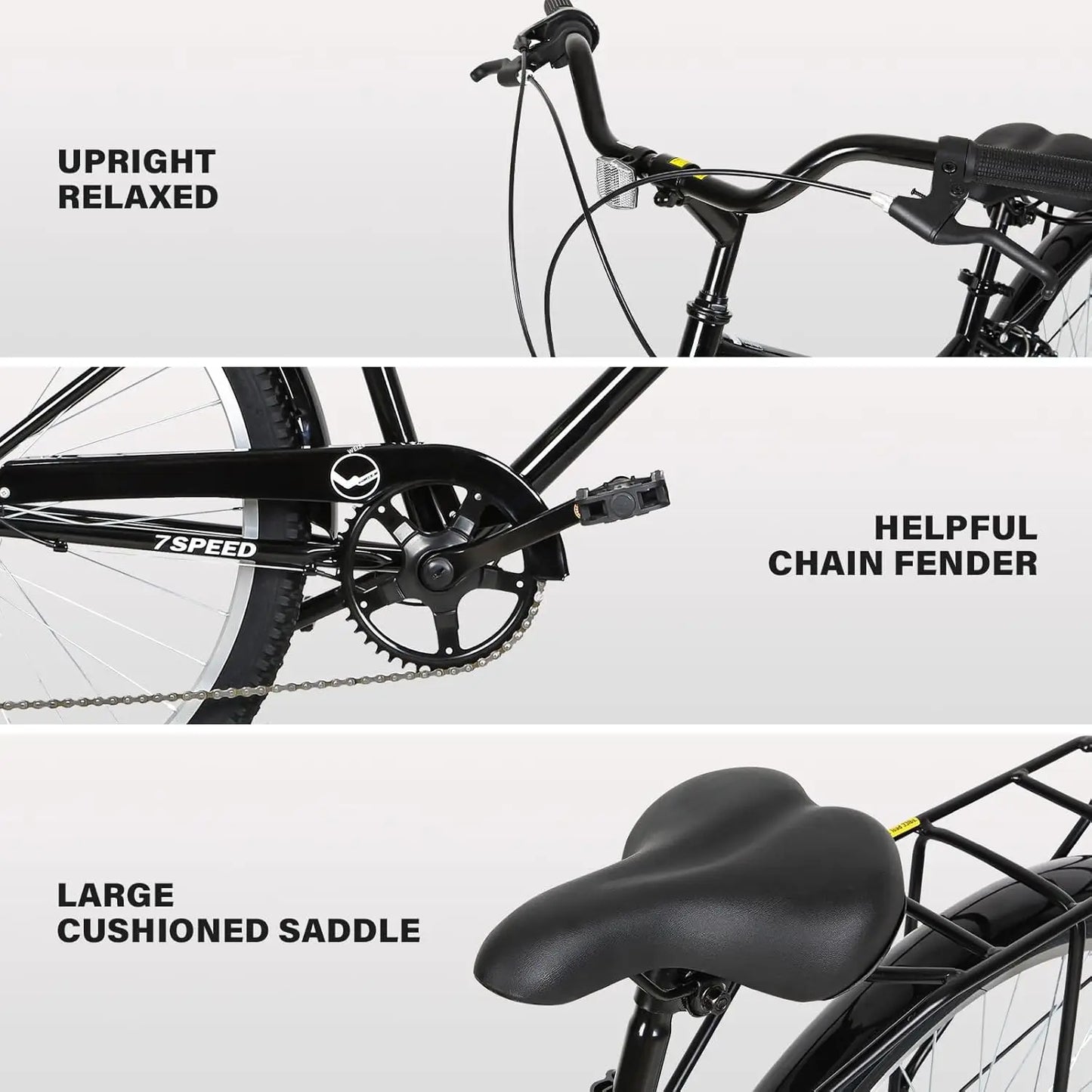 Beach Cruiser Bike 26 Inch With Front And Rear Fenders