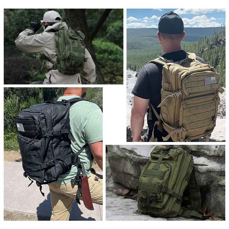 Tactical Travel Backpack 45L Waterproof Large Capacity Pack