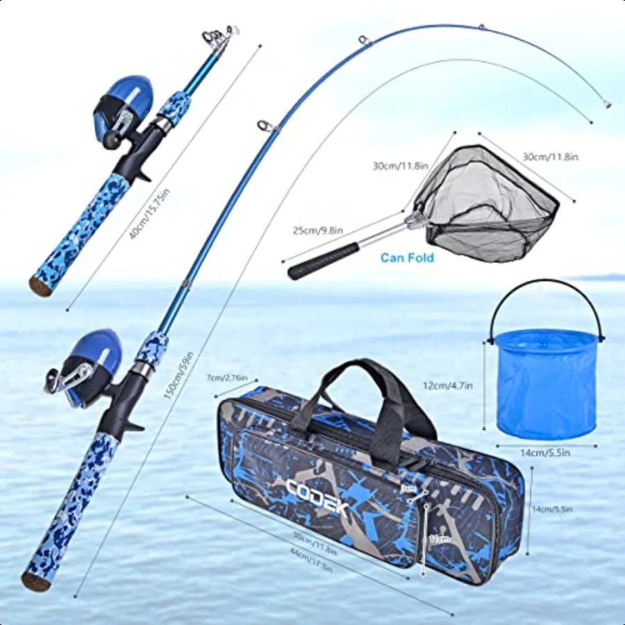 Portable Telescopic Fishing Rod Set for Kids Fun