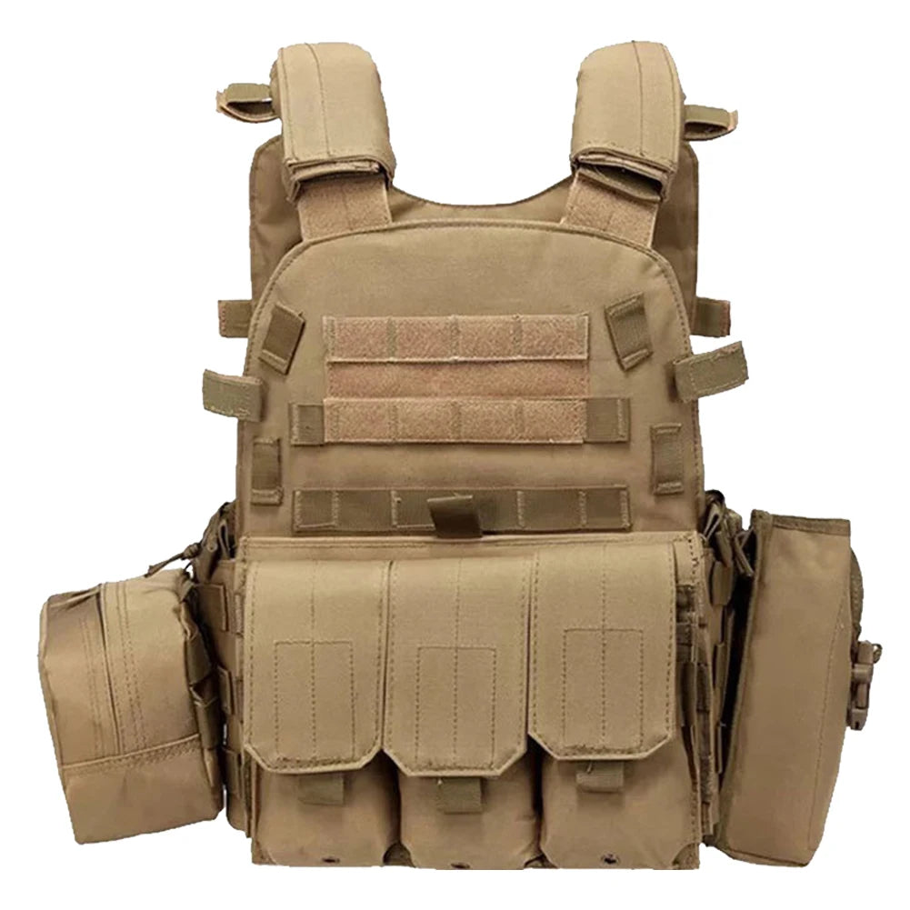 Nylon Tactical Vest Plate Carrier With MOLLE Camouflage