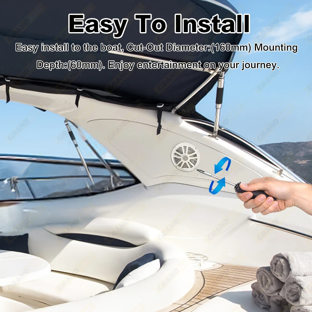 6.5 Inch Waterproof Marine Speakers for Boats and RVs