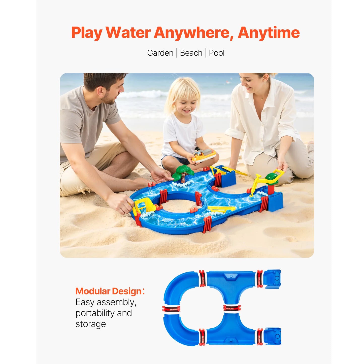 Children's Water Play Table with 39PCS Accessories for Outdoor Fun