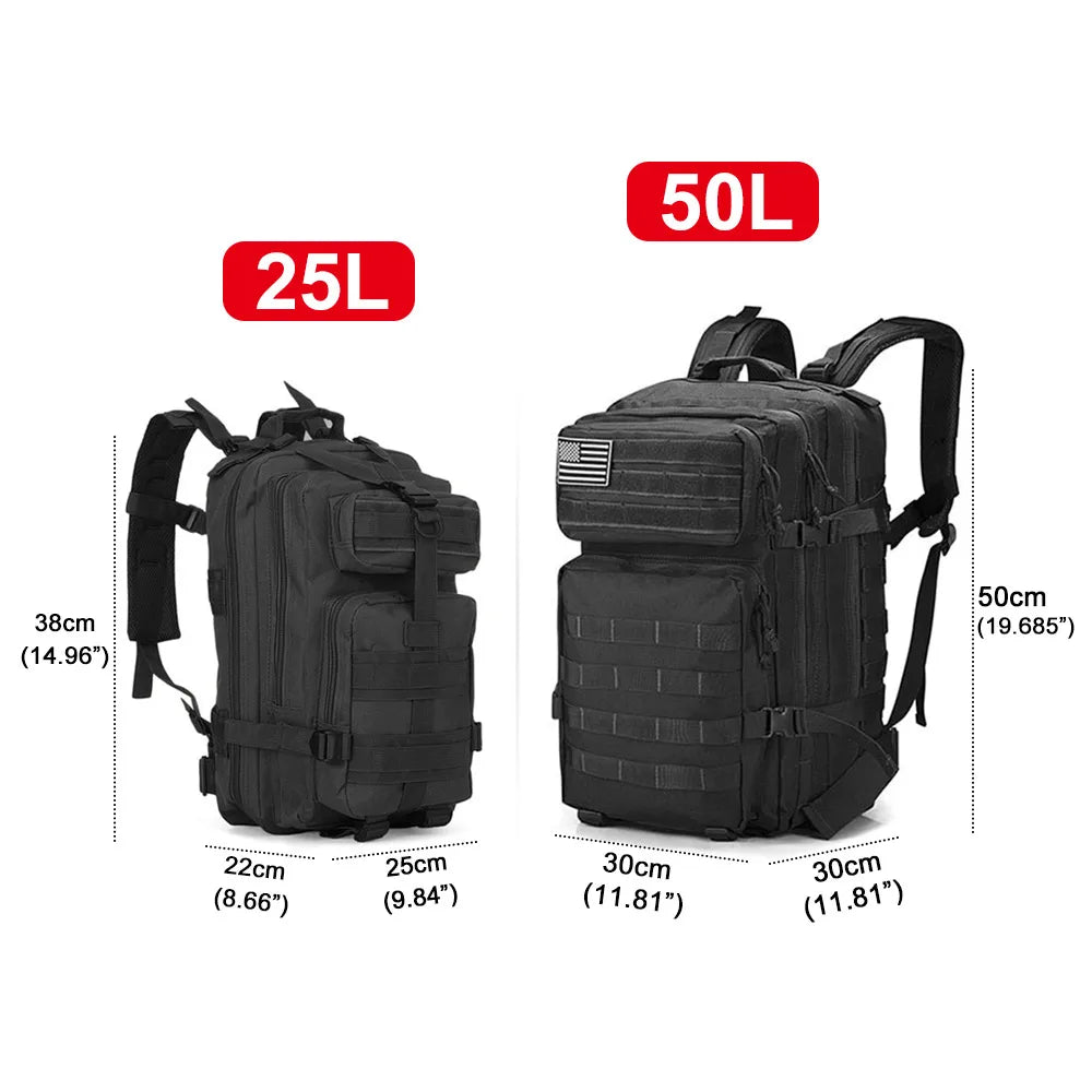 Tactical Travel Backpack 45L Waterproof Large Capacity Pack
