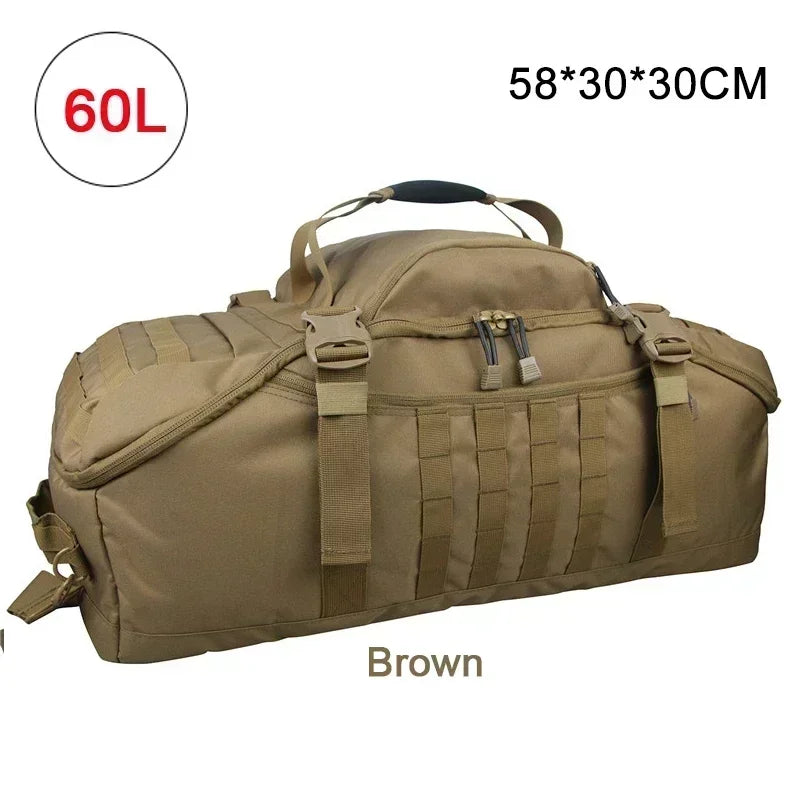 LQARMY Tactical Duffle Bag 80L For Camping Hiking Gear