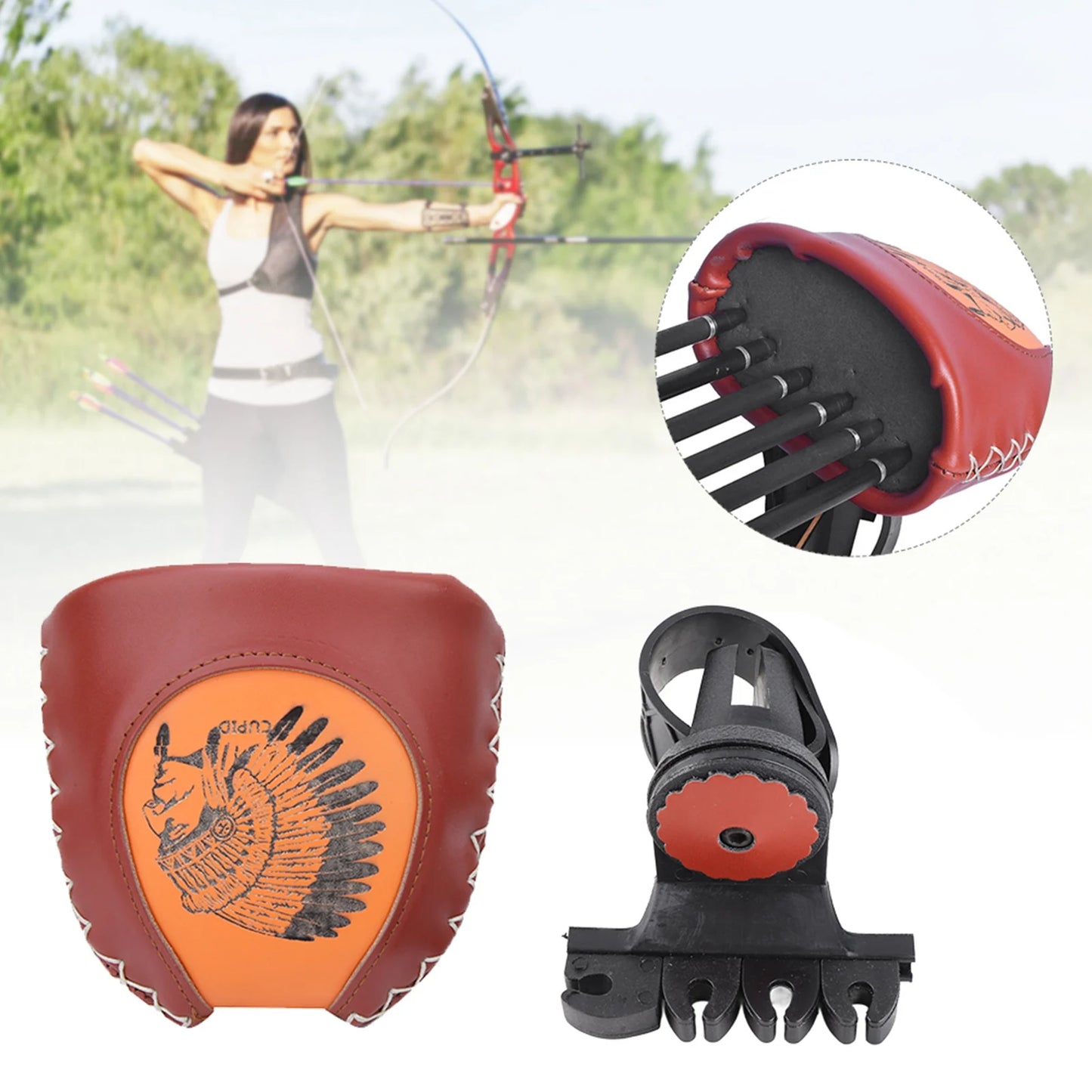 Quick Release Archery Quiver for 6 Arrows with EVA Protection