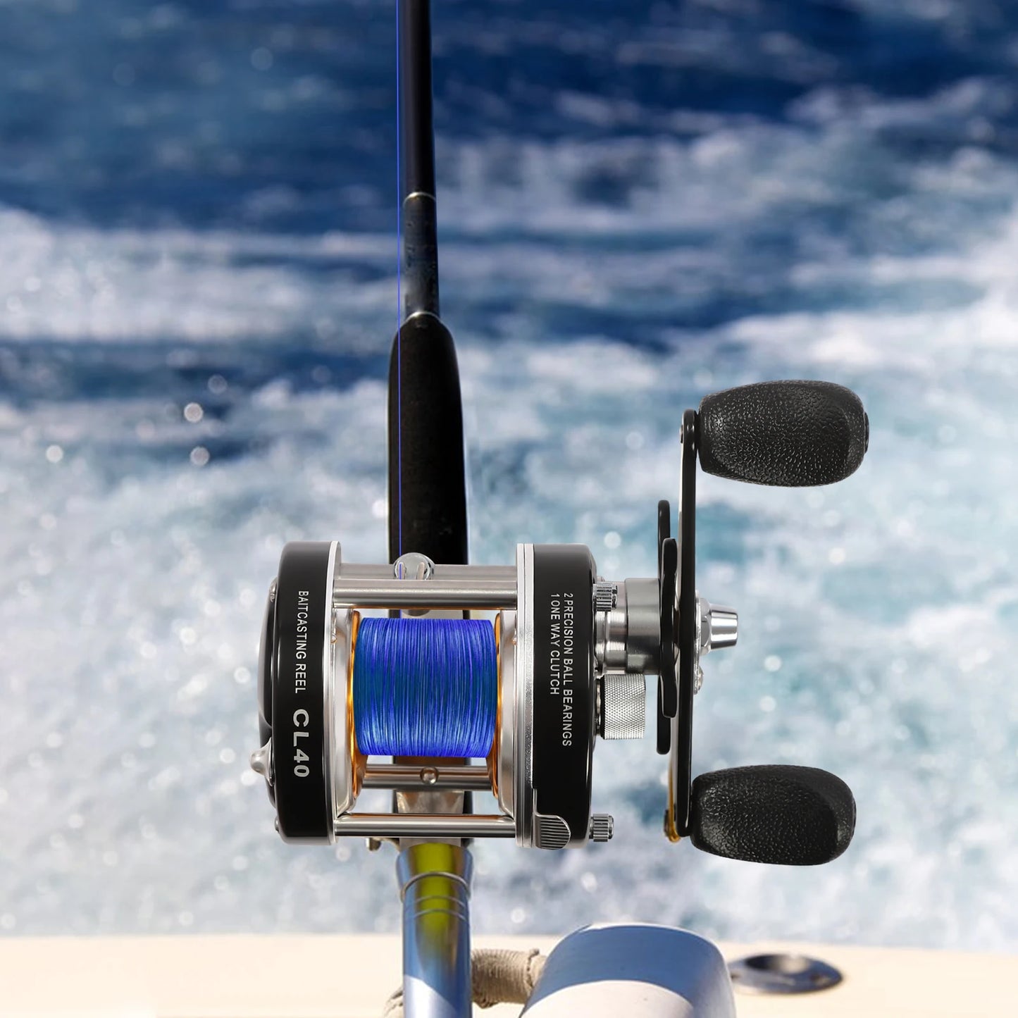 Round Baitcasting Reel For Catfish With Smooth Casting
