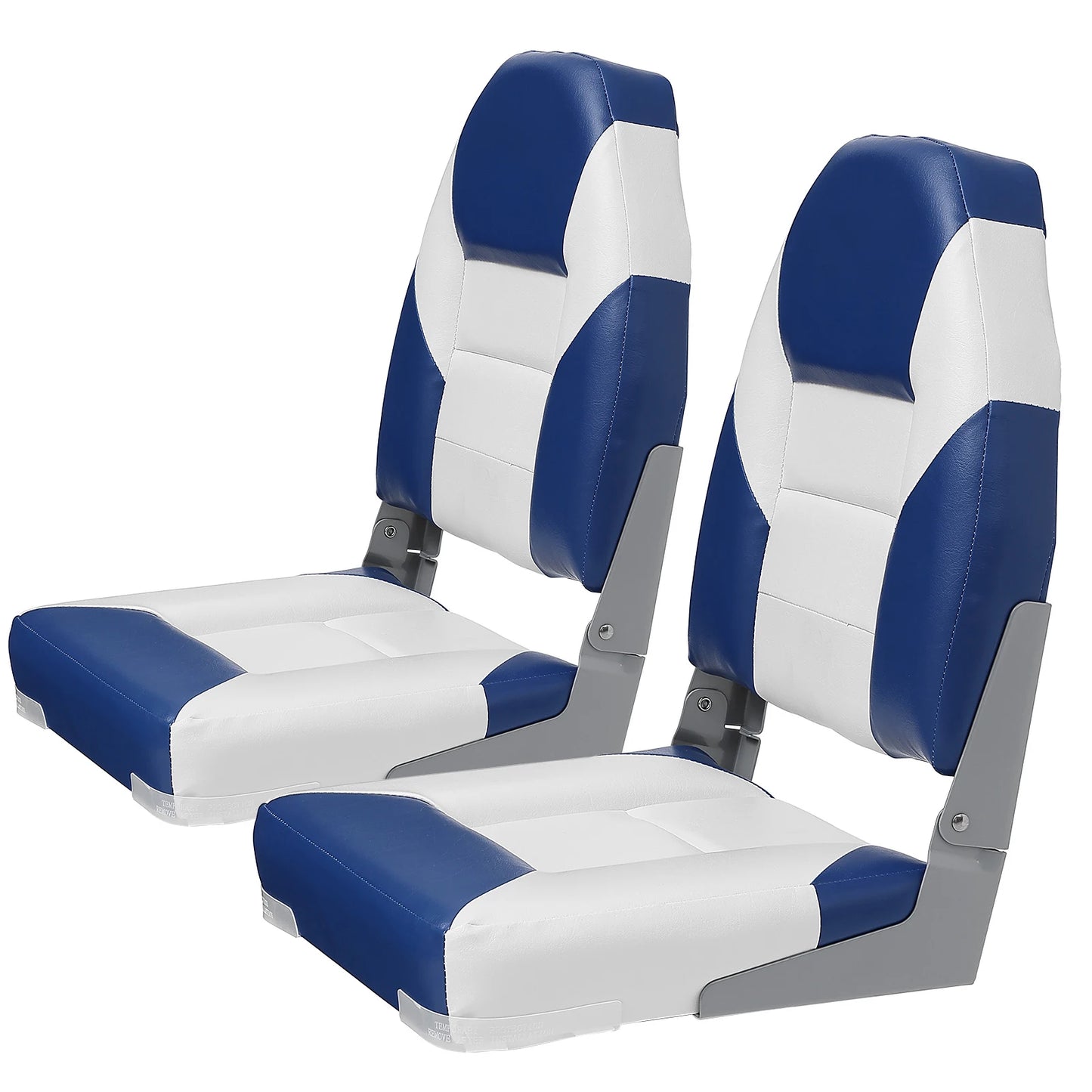 Foldable High Back Boat Seat Two Pack For Fishing Comfort