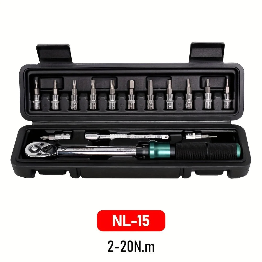 ThinkRider Professional NL-15 Bicycle Bike Torque Wrench Allen Key Tool Socket Spanner Set Kit Cycling Repair Tool Kits