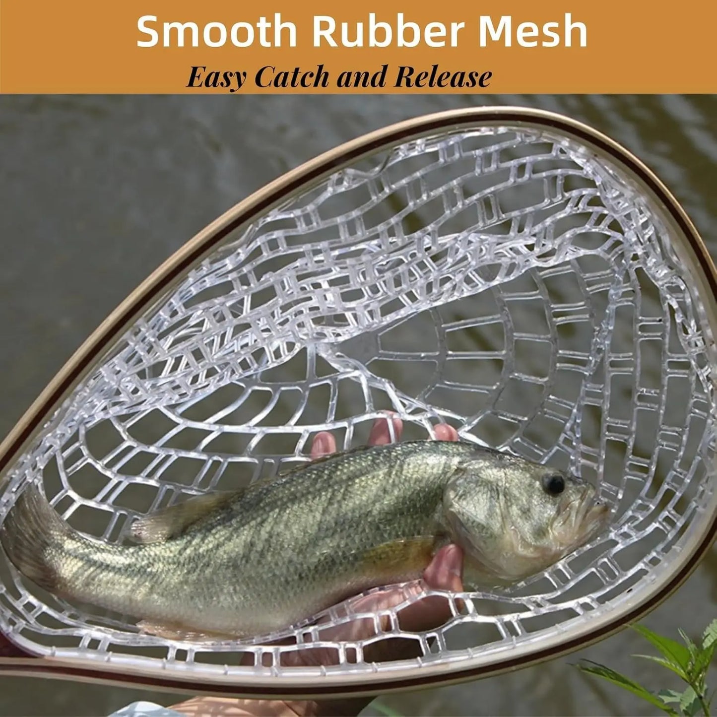 Fly Fishing Net Soft Mesh Trout Net With Handle For Release