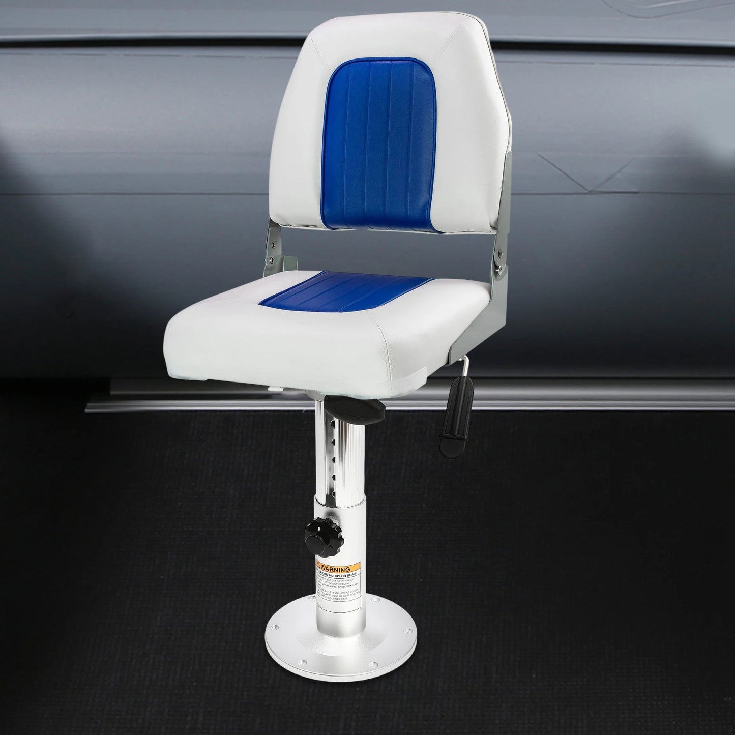 Adjustable Aluminum Boat Seat Pedestal with 360 Swivel and Slide