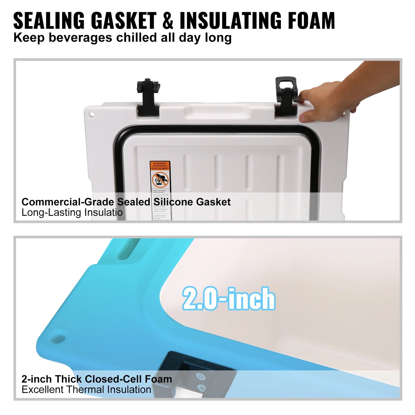 Large Capacity Insulated Cooler for Outdoor Adventures