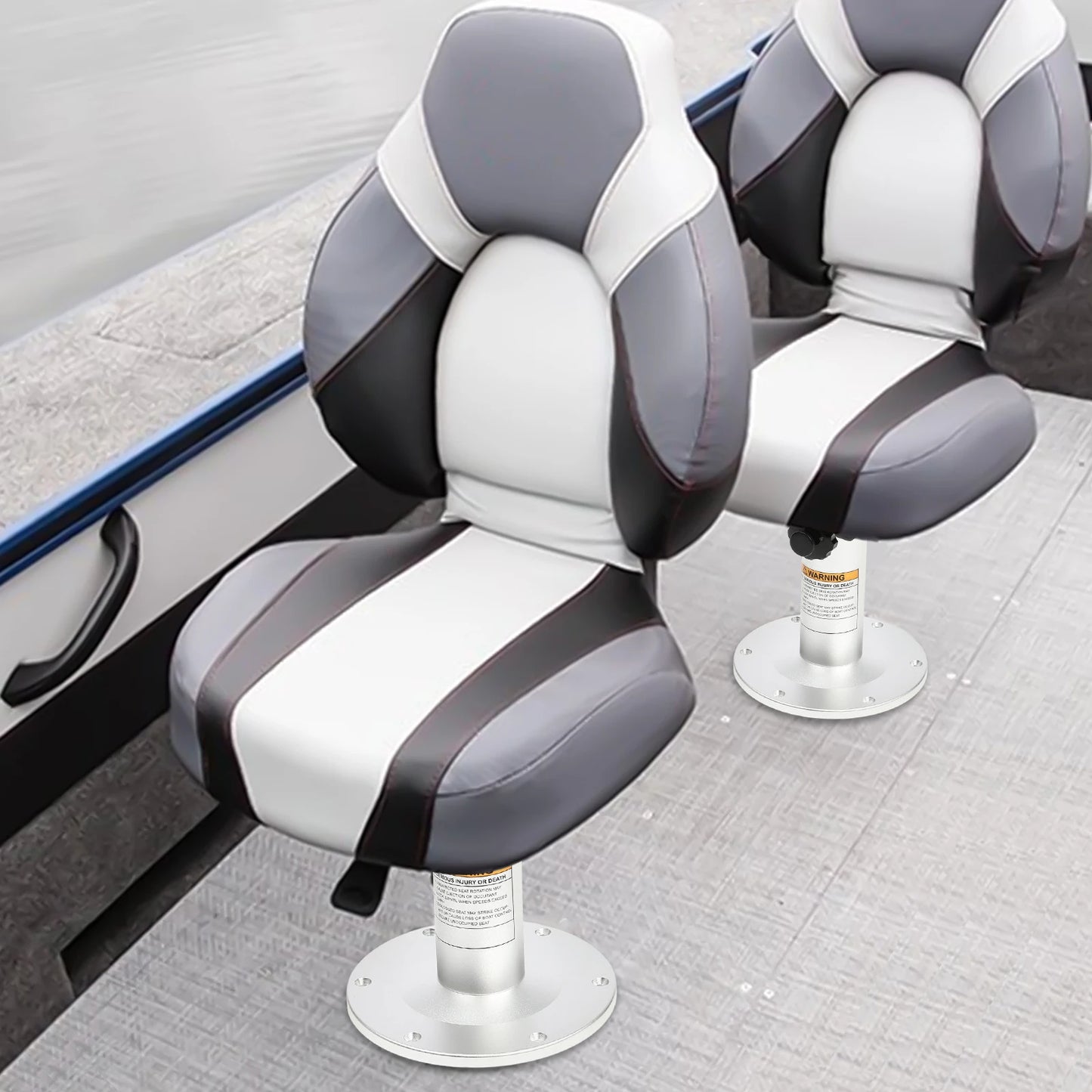 Adjustable Boat Seat Pedestal with 360 Degree Swivel Comfort