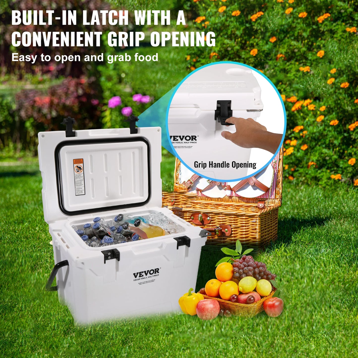 Large Capacity Insulated Cooler for Outdoor Adventures