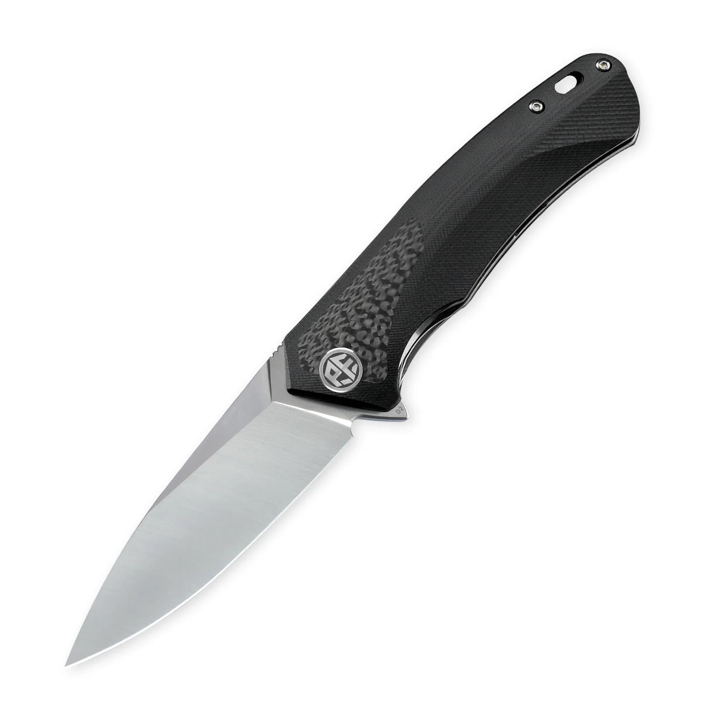 Petrified Fish Folding Knife with D2 Steel Blade and Carbon Fiber Handle