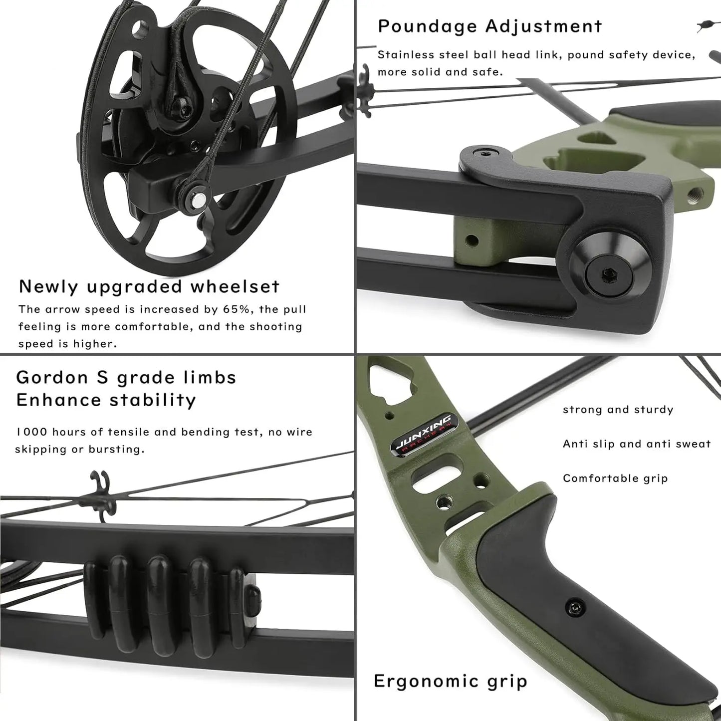 Adjustable Compound Bow Kit for Hunting and Target Shooting