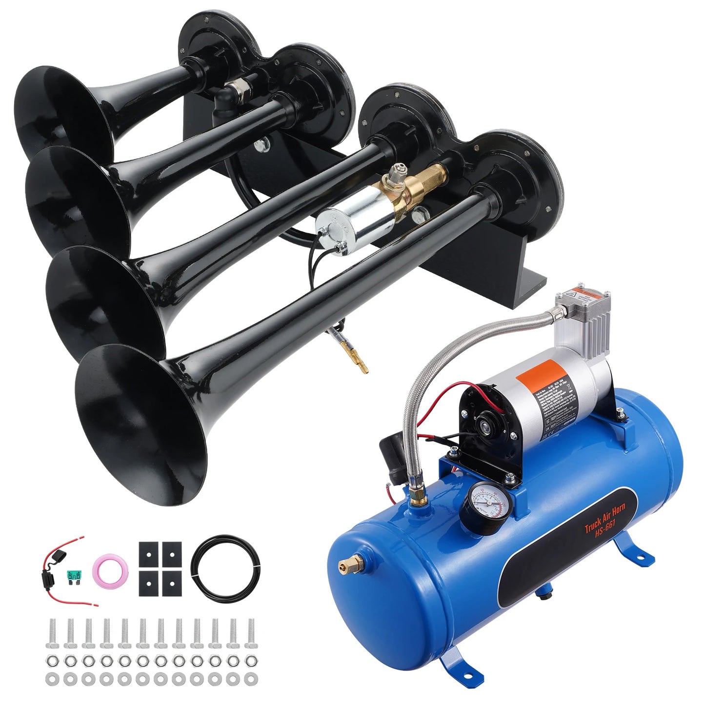 Powerful 150dB Train Horn Kit for Car and Truck