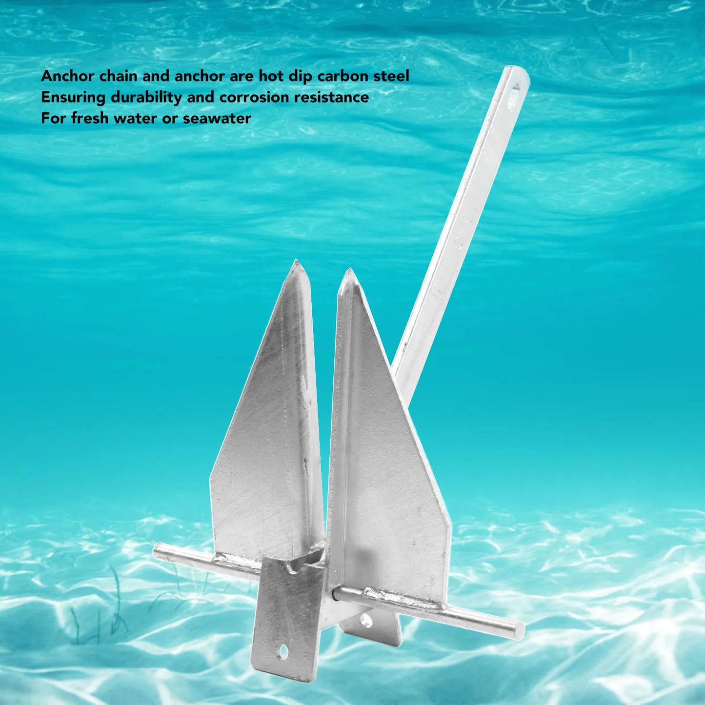Heavy Duty Carbon Steel Boat Anchor Kit for Fresh Water