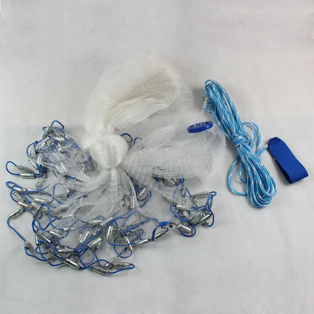Durable 14ft Hand Cast Fishing Net With Dense Mesh