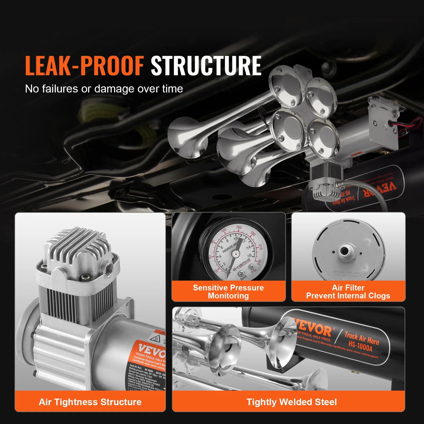 Powerful 150dB Train Horn Kit for Car and Truck