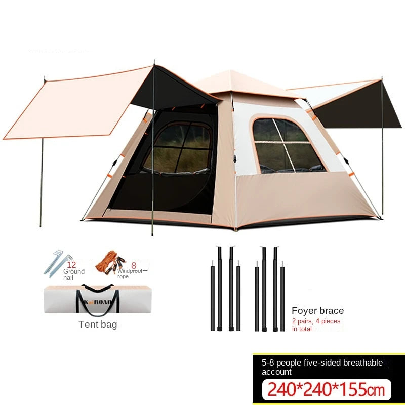 Double Layer Waterproof Automatic Beach Tent with UV Protection
