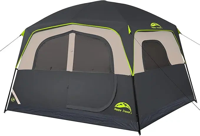 Happy Travel 6 Person Waterproof Camping Tent Easy Setup