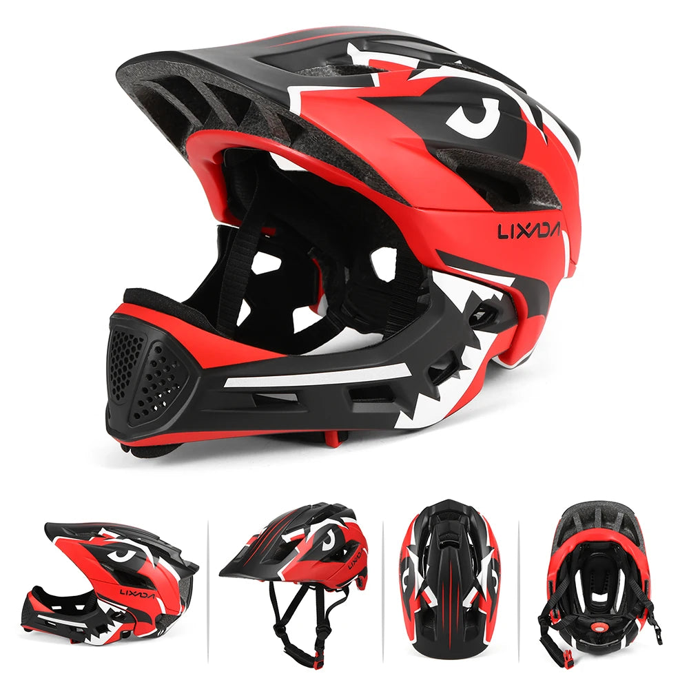 Kids Full Face Motorcycle Helmet With Detachable Shield
