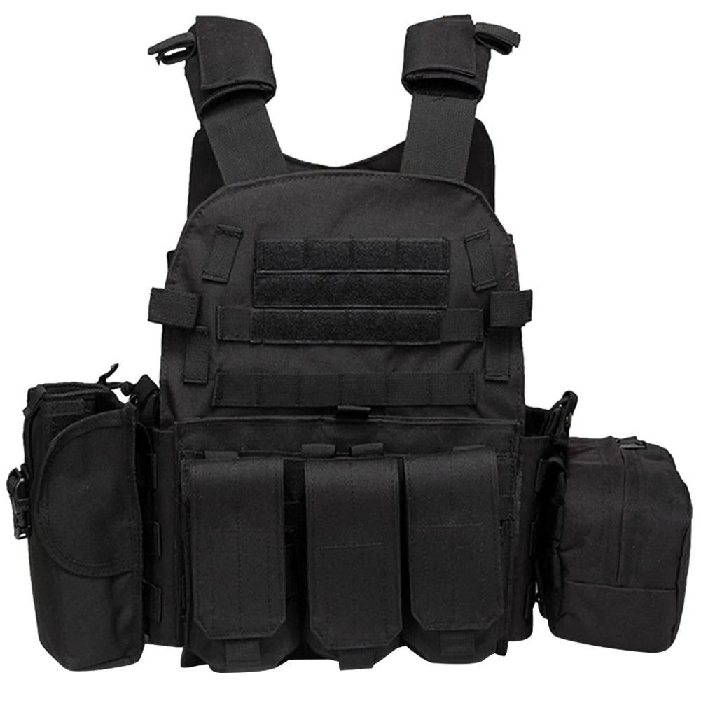 Nylon Tactical Vest Plate Carrier With MOLLE Camouflage