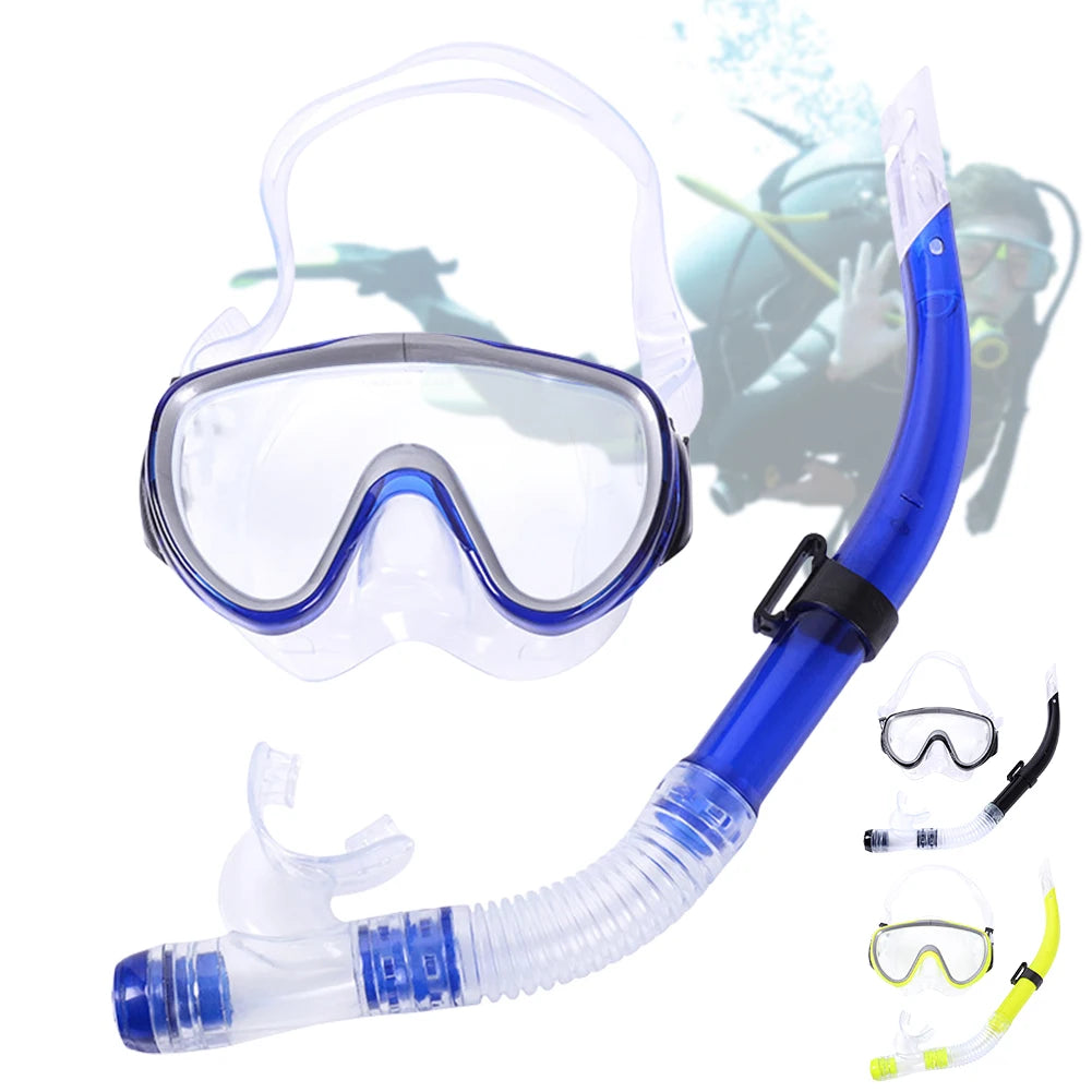 Diving Mask Snorkel Set Adjustable Anti Fog No Leakage
