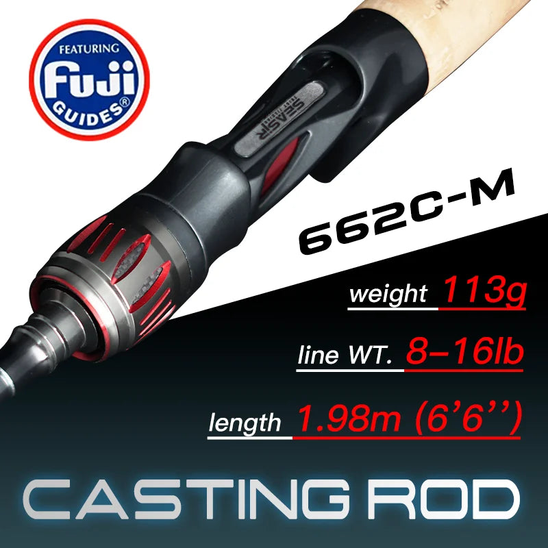 Seasir Carbon Fishing Rod with High Sensitivity and Super Drag