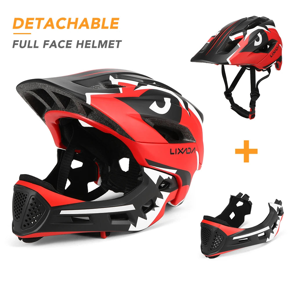 Kids Full Face Motorcycle Helmet With Detachable Shield