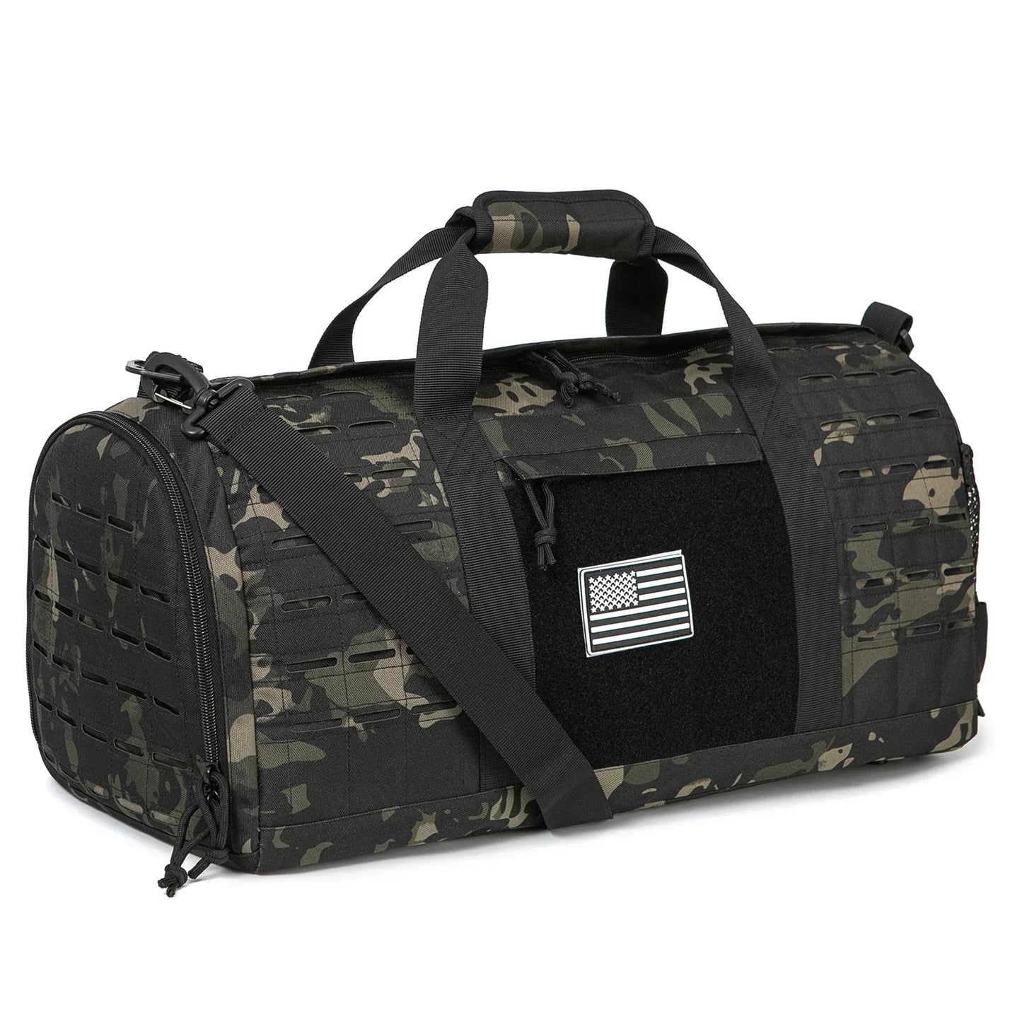 40L Tactical Travel Bag For Men Women With Shoe Compartment