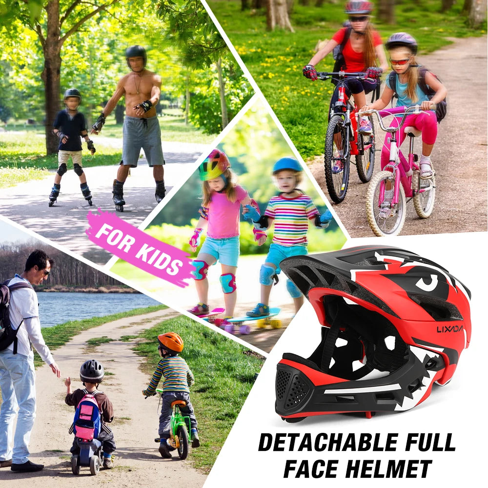 Kids Full Face Motorcycle Helmet With Detachable Shield