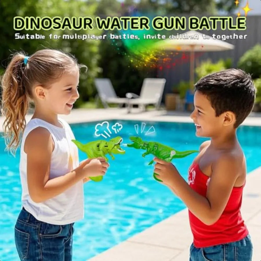 3 Pack Dinosaur Water Guns for Kids Ages 4 and Up
